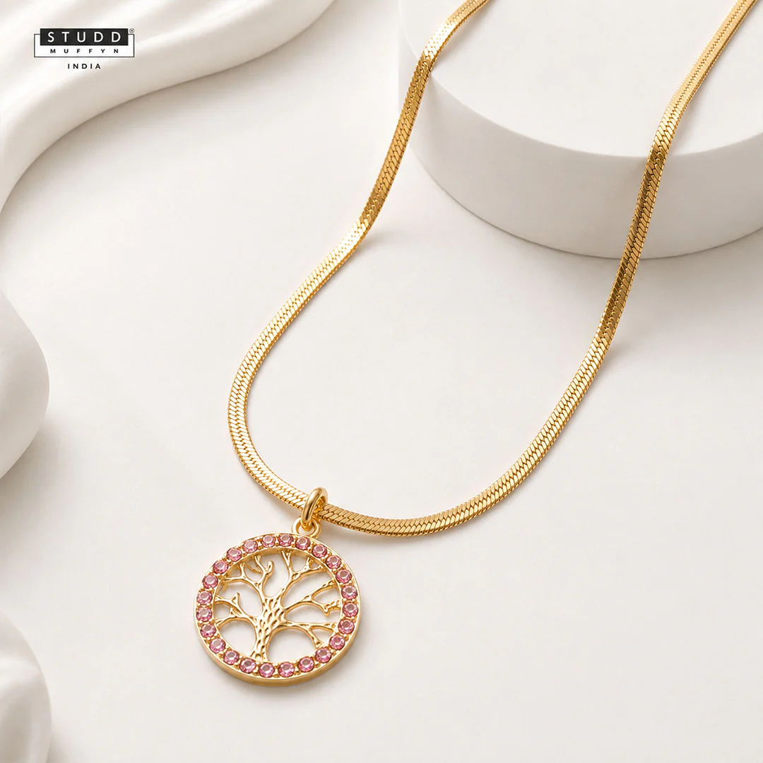 Tree of Life Pendant - 24k Gold Plated [ With Chain ]