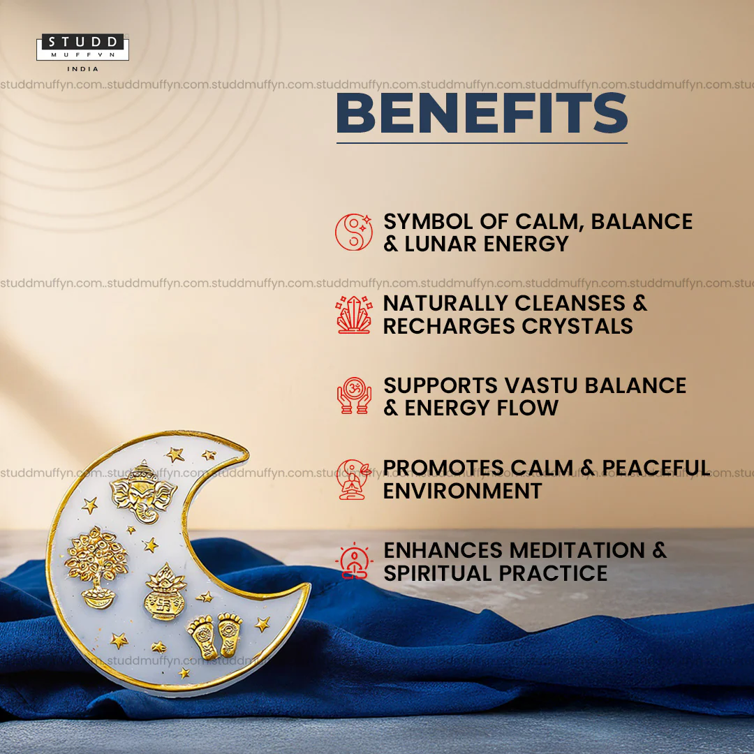 Vastu Shakti Moon Selenite Coaster - Image 3