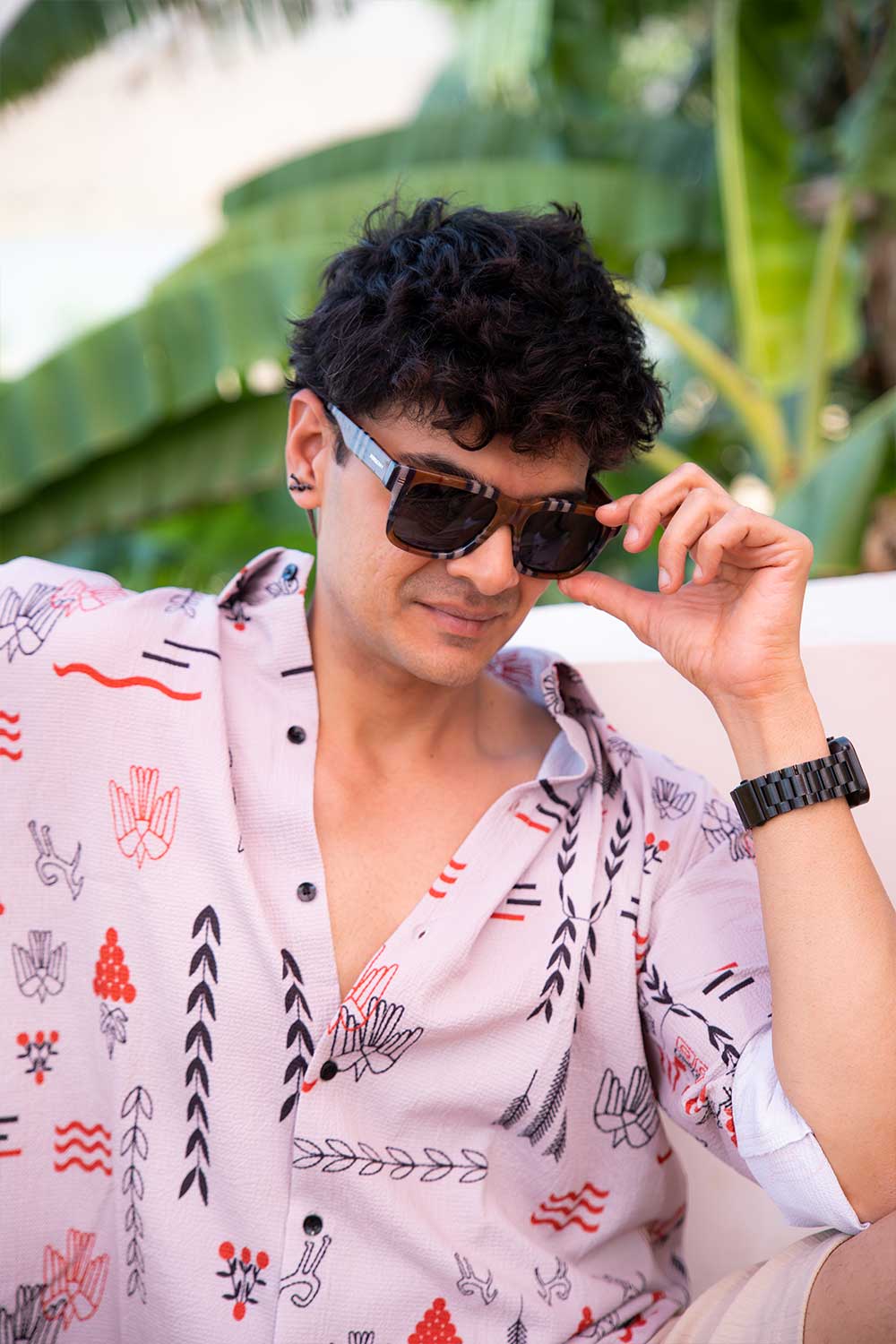 Warli Whisper | Luxury Popcorn Material I Men Shirt - Image 3