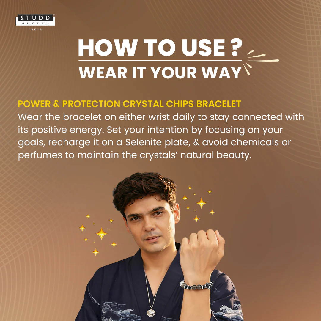 Power & Protection Crystal Chips Bracelet - Image 4