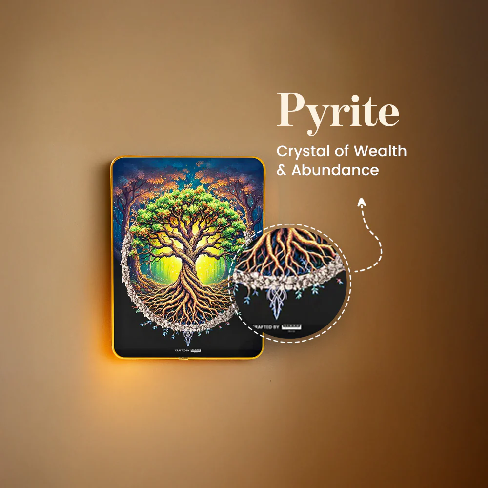 Whimsical Pyrite Tree of Life Plate [ Rectangle Plate ] - Image 4